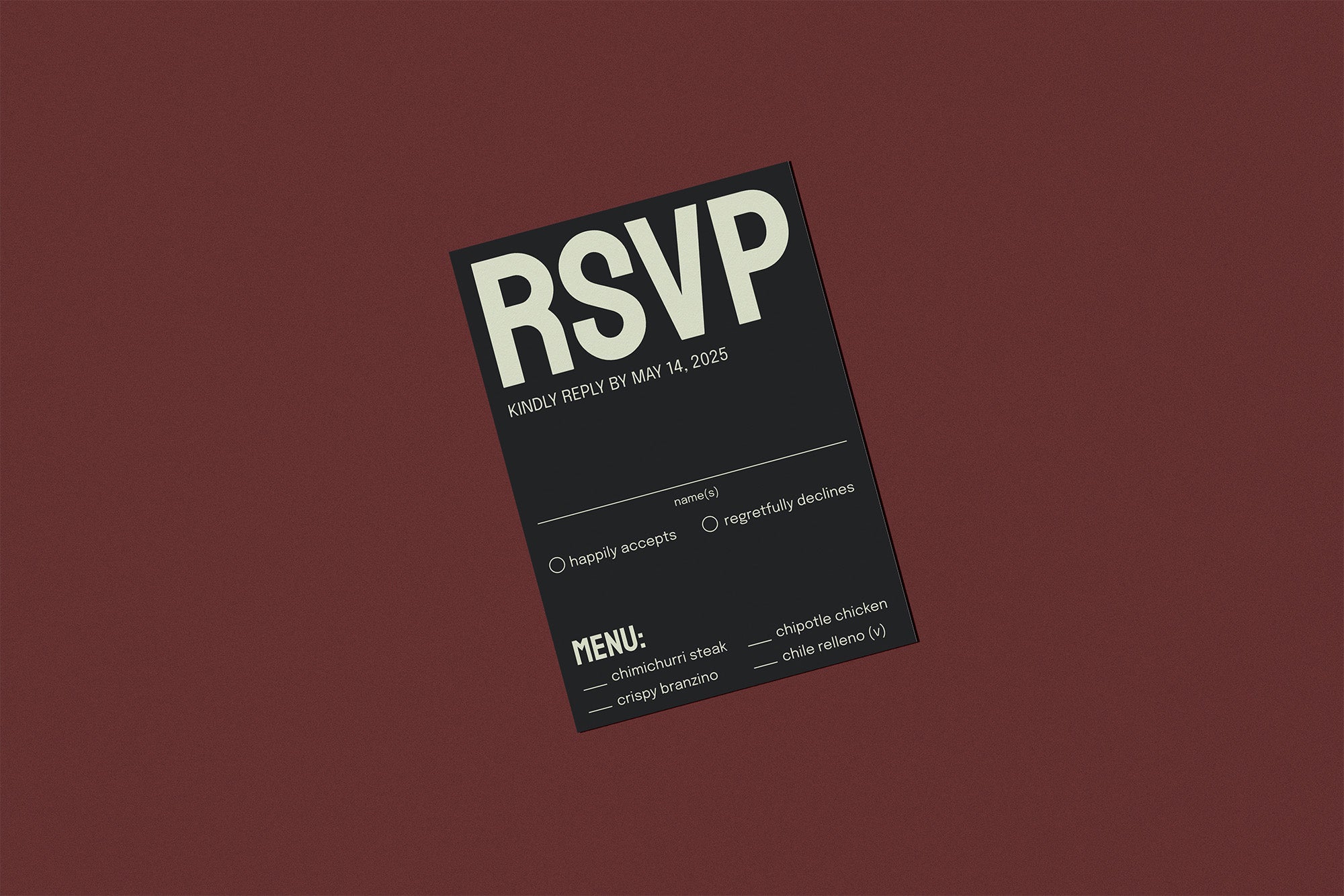 Muted Modern RSVP Card Template