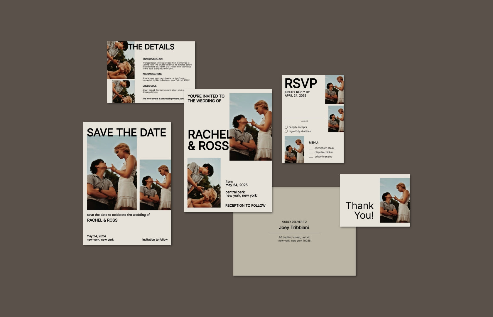 BUNDLE: Minimal Editorial Wedding Stationery Templates