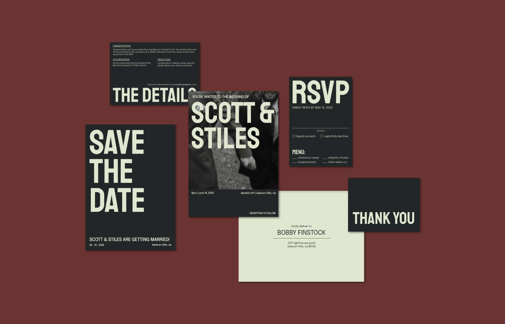 BUNDLE: Muted Modern Wedding Stationery Templates