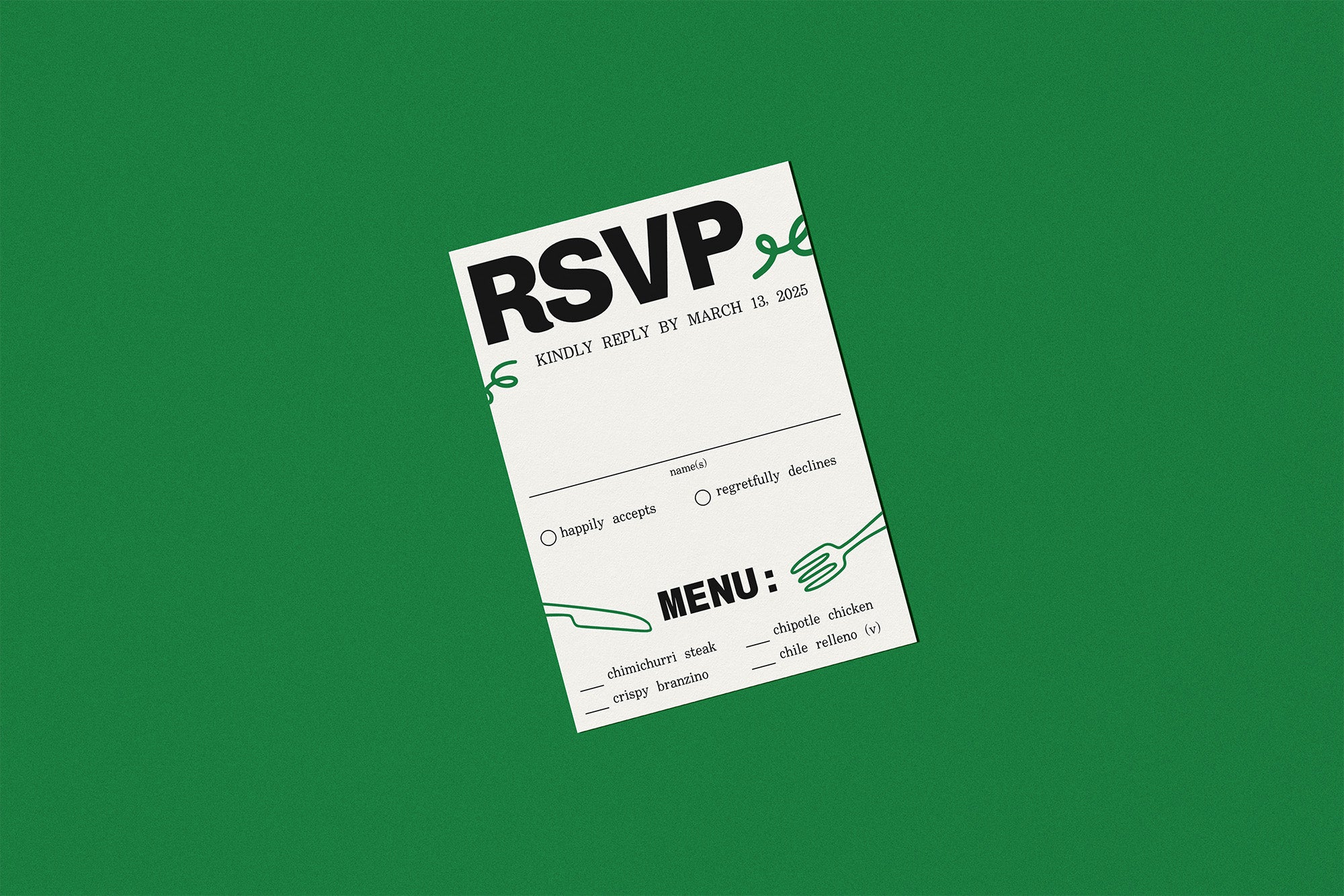 Splendid Scribbles RSVP Card Template